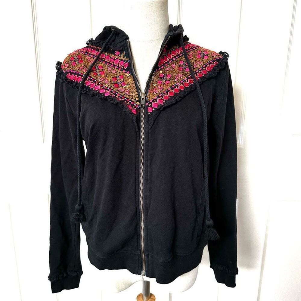 Anthropologie Akemi and Kin Embroidered Black Jacket - Picture 9 of 10
